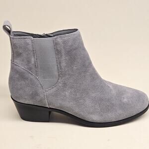 Vionic Roseland Size 10 W Slate Gray Water-Repellent Suede Chelsea Ankle Boot